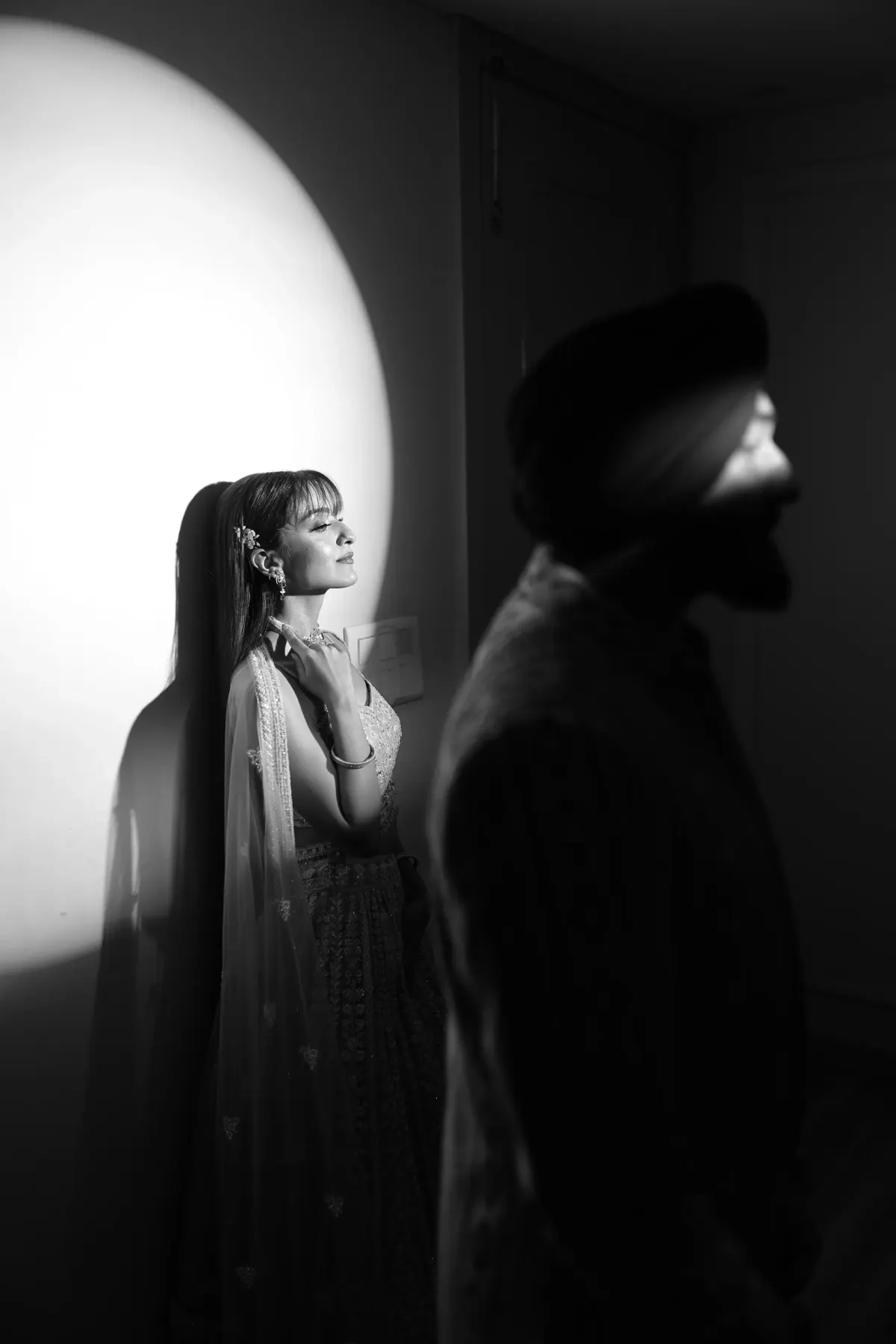 Spotlight & Shadows Monochrome Couple